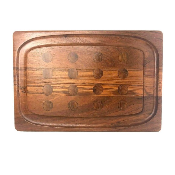 Vintage Söwe Konst Serving Tray Cutting Board Sweden Mid Century Modern Teak - Picture 1 of 3